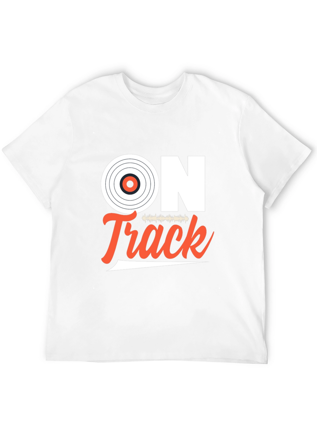 On Track Vinyl Record Graphic T-Shirt