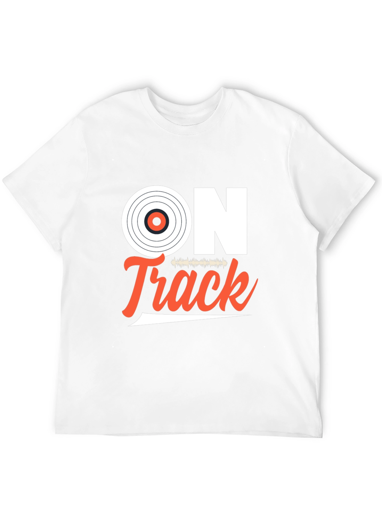 On Track Vinyl Record Graphic T-Shirt