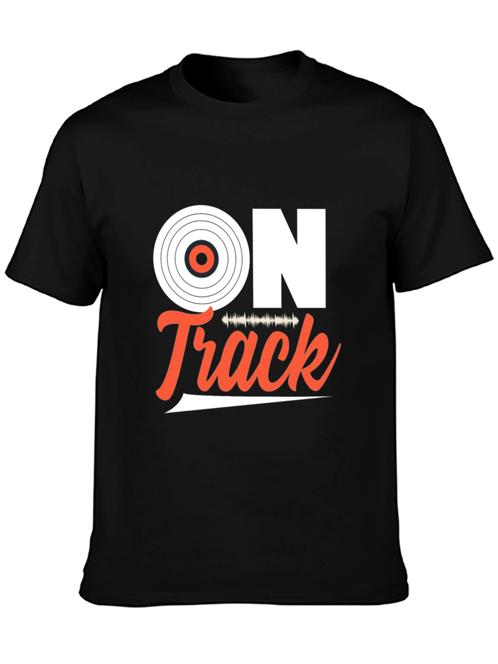 On Track Vinyl Record Graphic T-Shirt