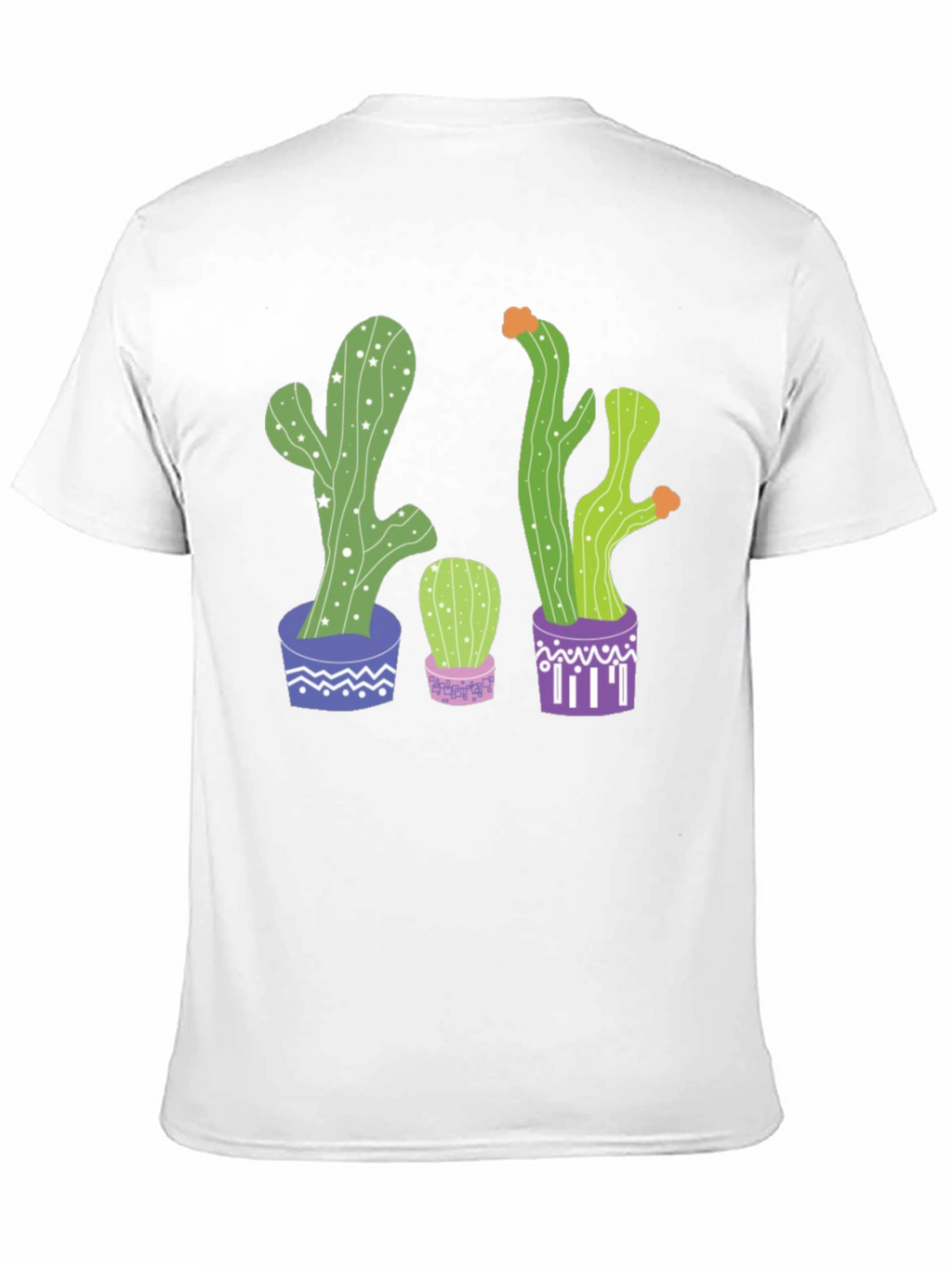 Cactus Print Graphic Tee - Potted Plant Shirt