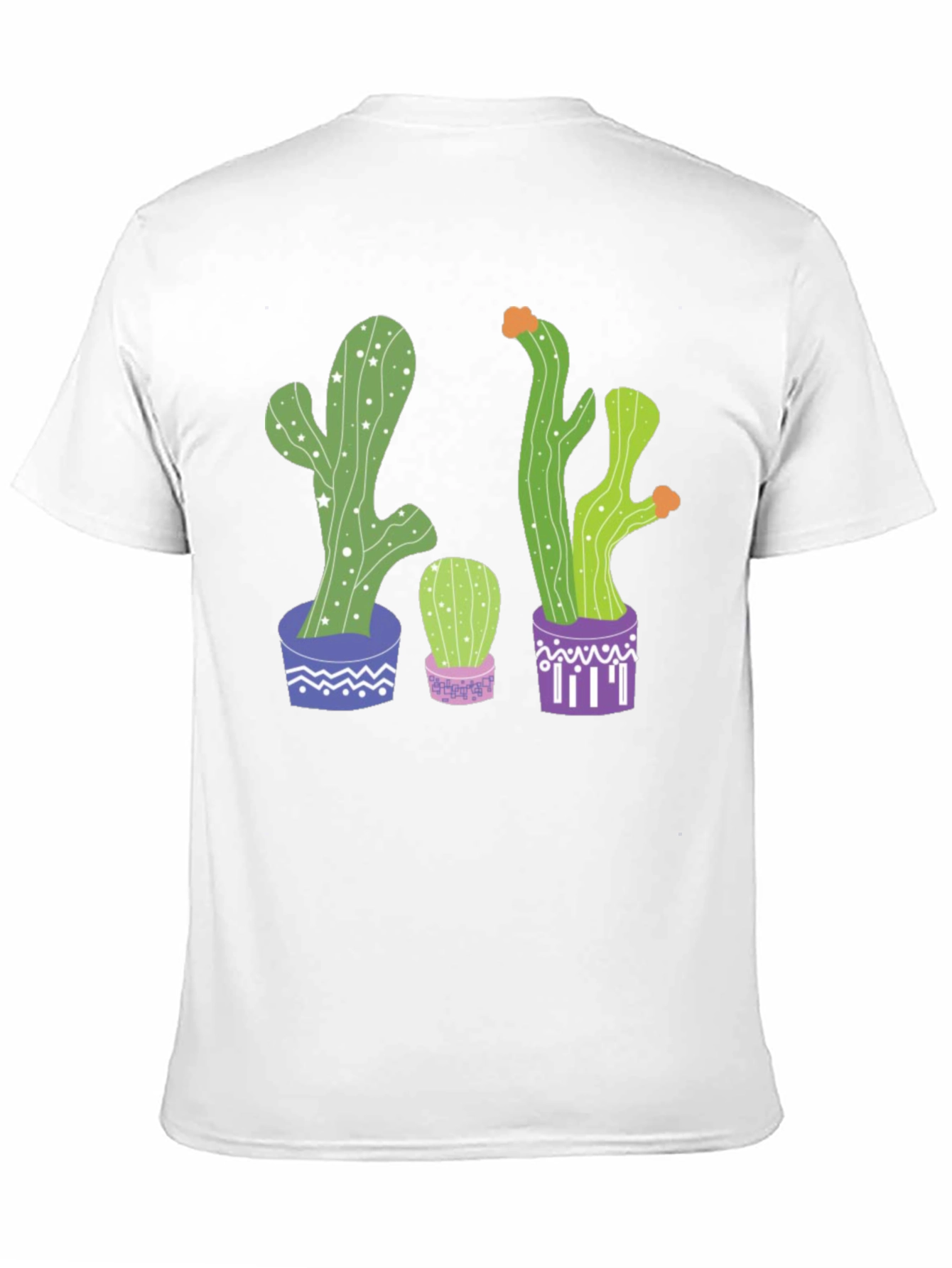 Cactus Print Graphic Tee - Potted Plant Shirt