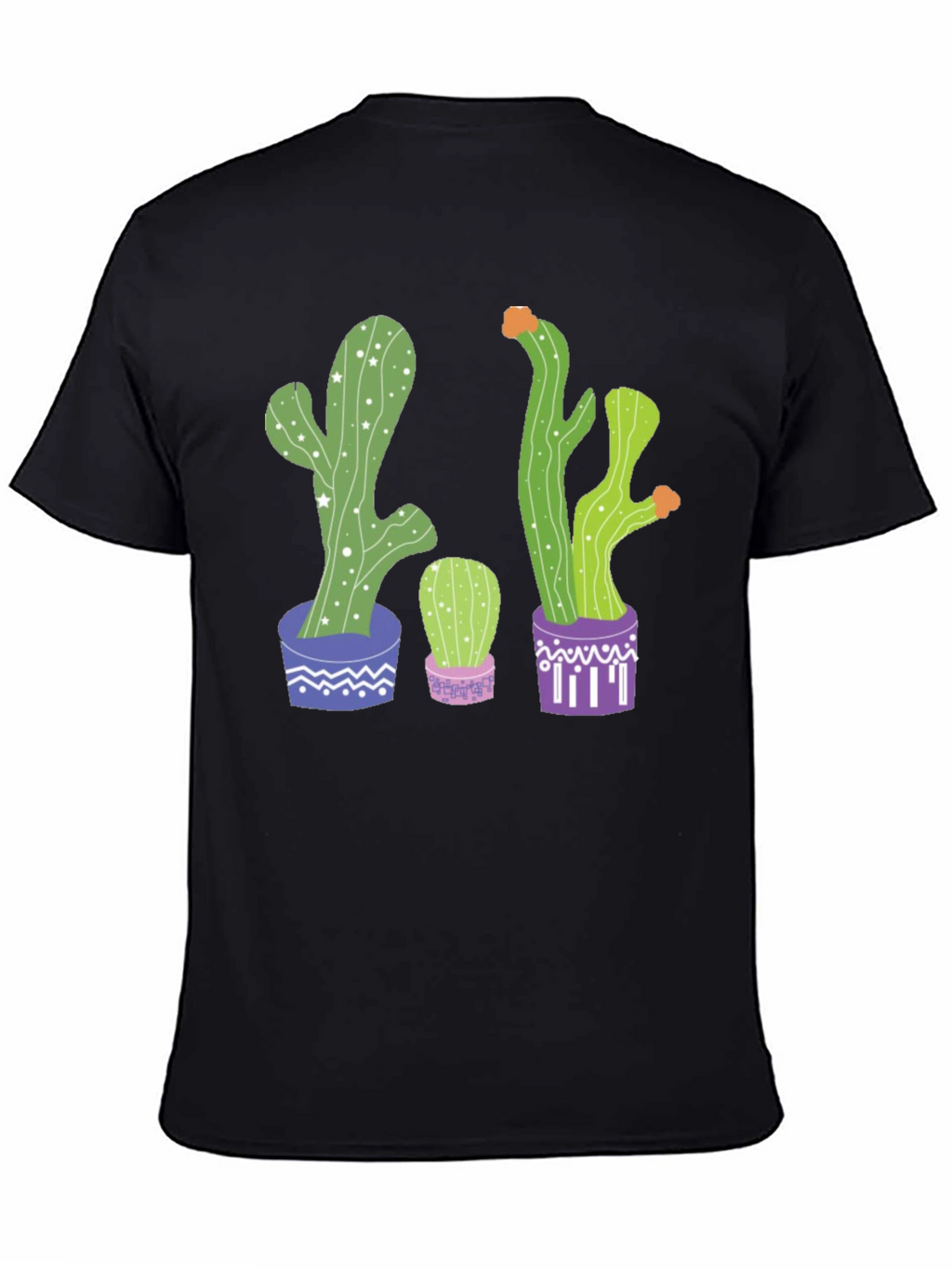 Cactus Print Graphic Tee - Potted Plant Shirt