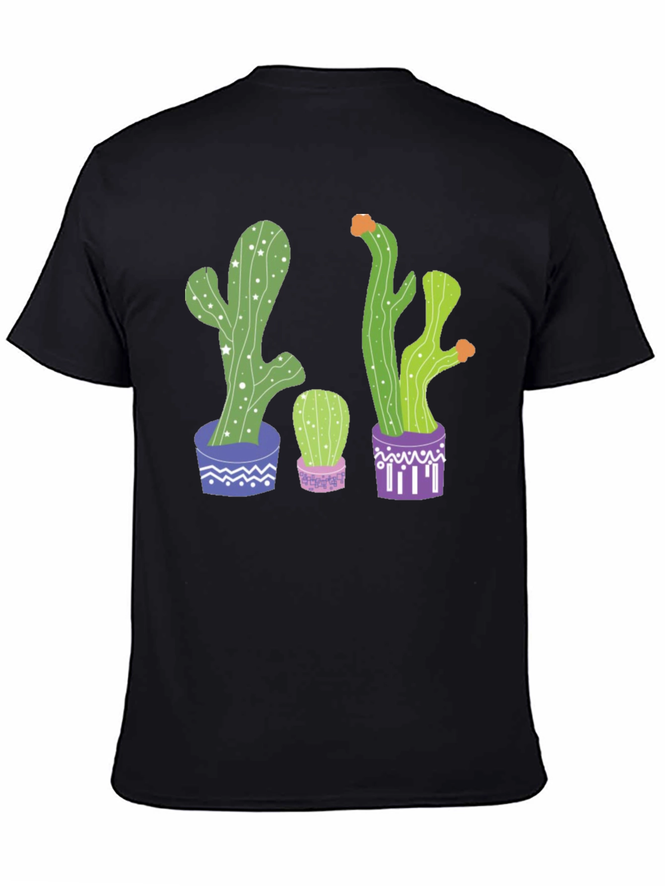 Cactus Print Graphic Tee - Potted Plant Shirt