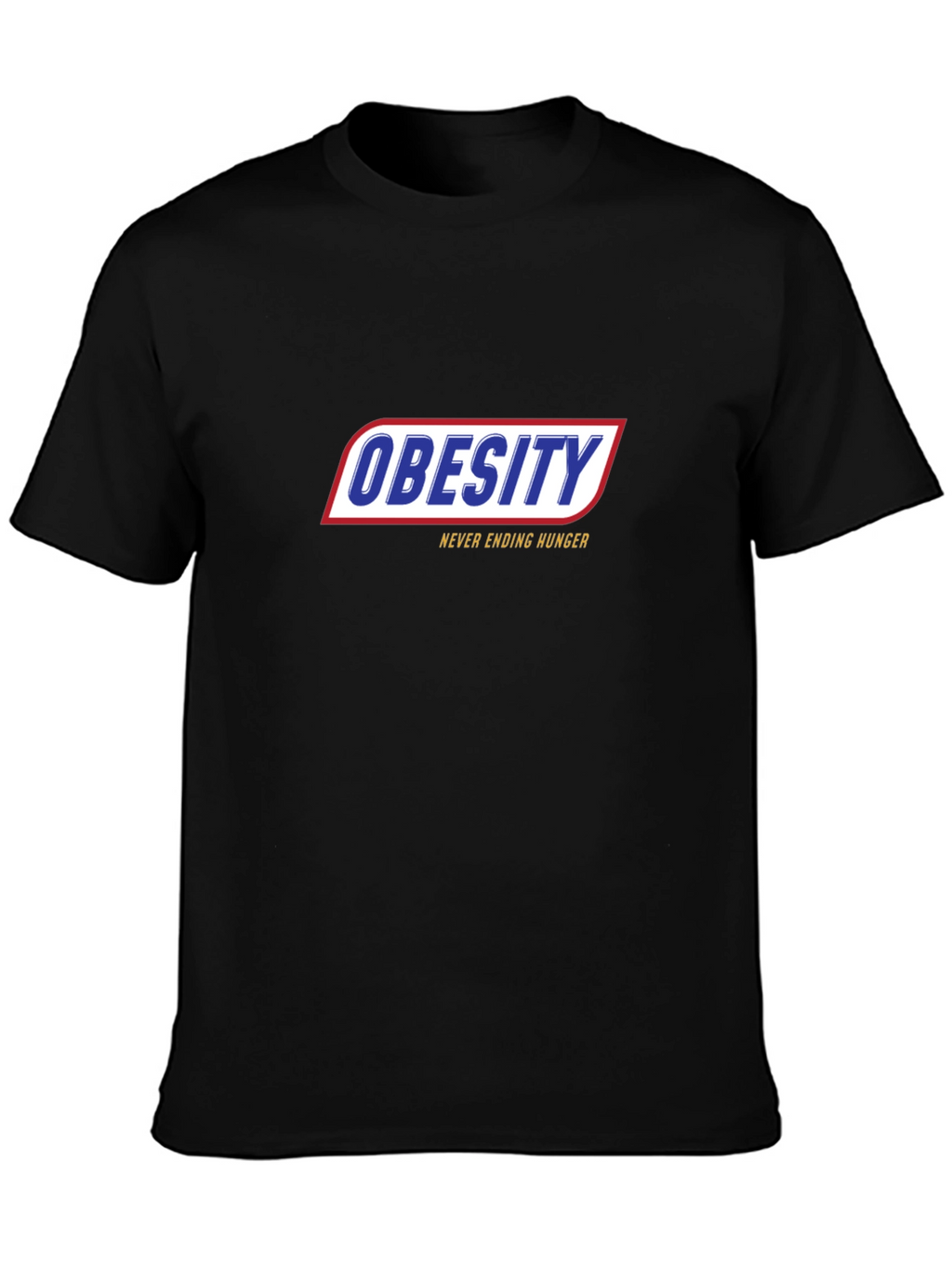 Obesity Never Ending Hunger Black T-Shirt