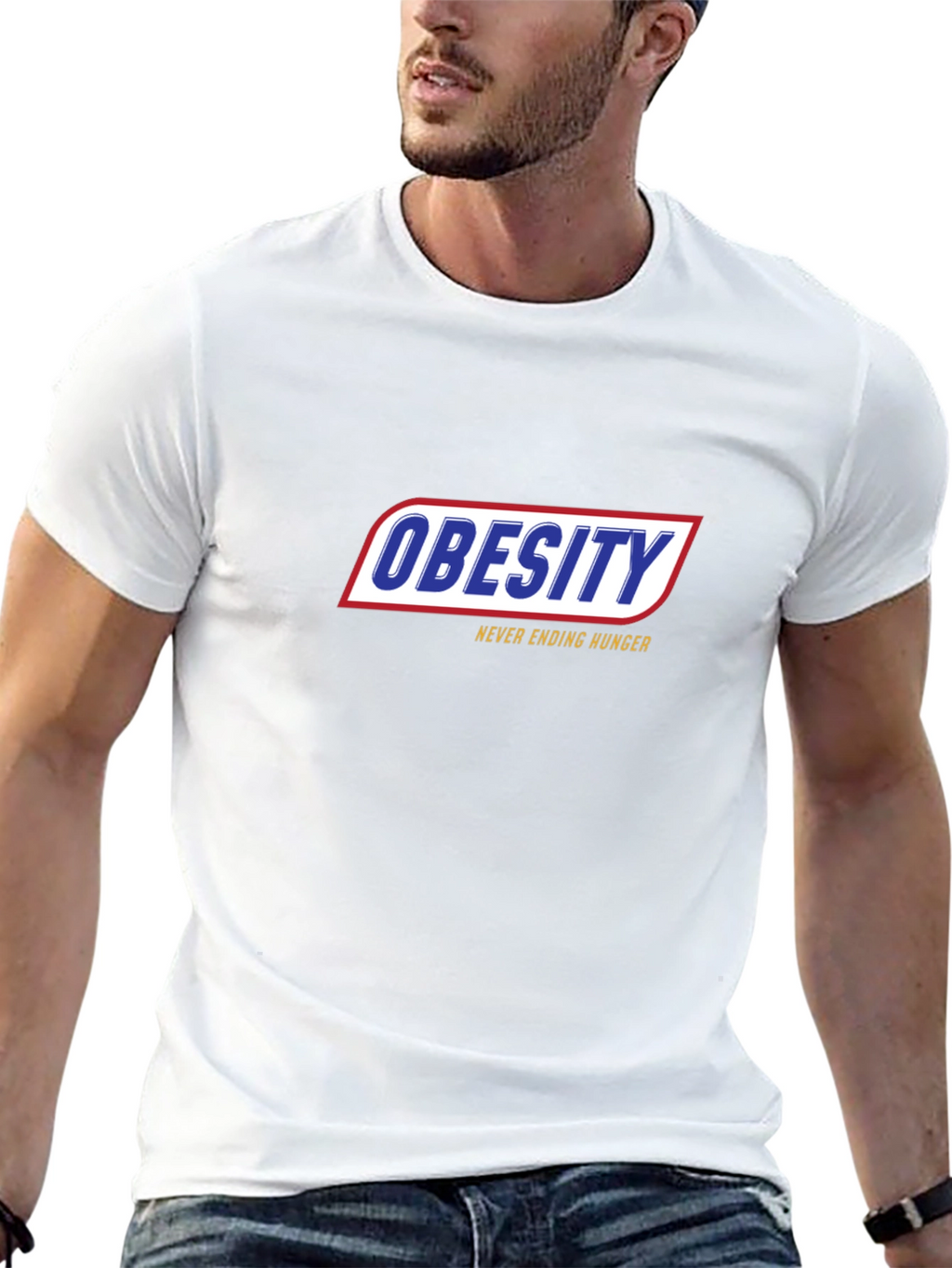 Obesity Never Ending Hunger Black T-Shirt