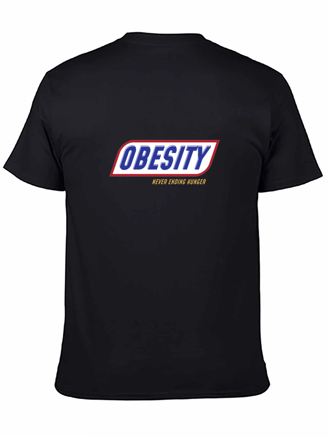 Obesity Never Ending Hunger Black T-Shirt