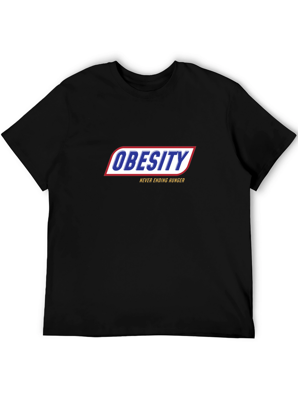 Obesity Never Ending Hunger Black T-Shirt