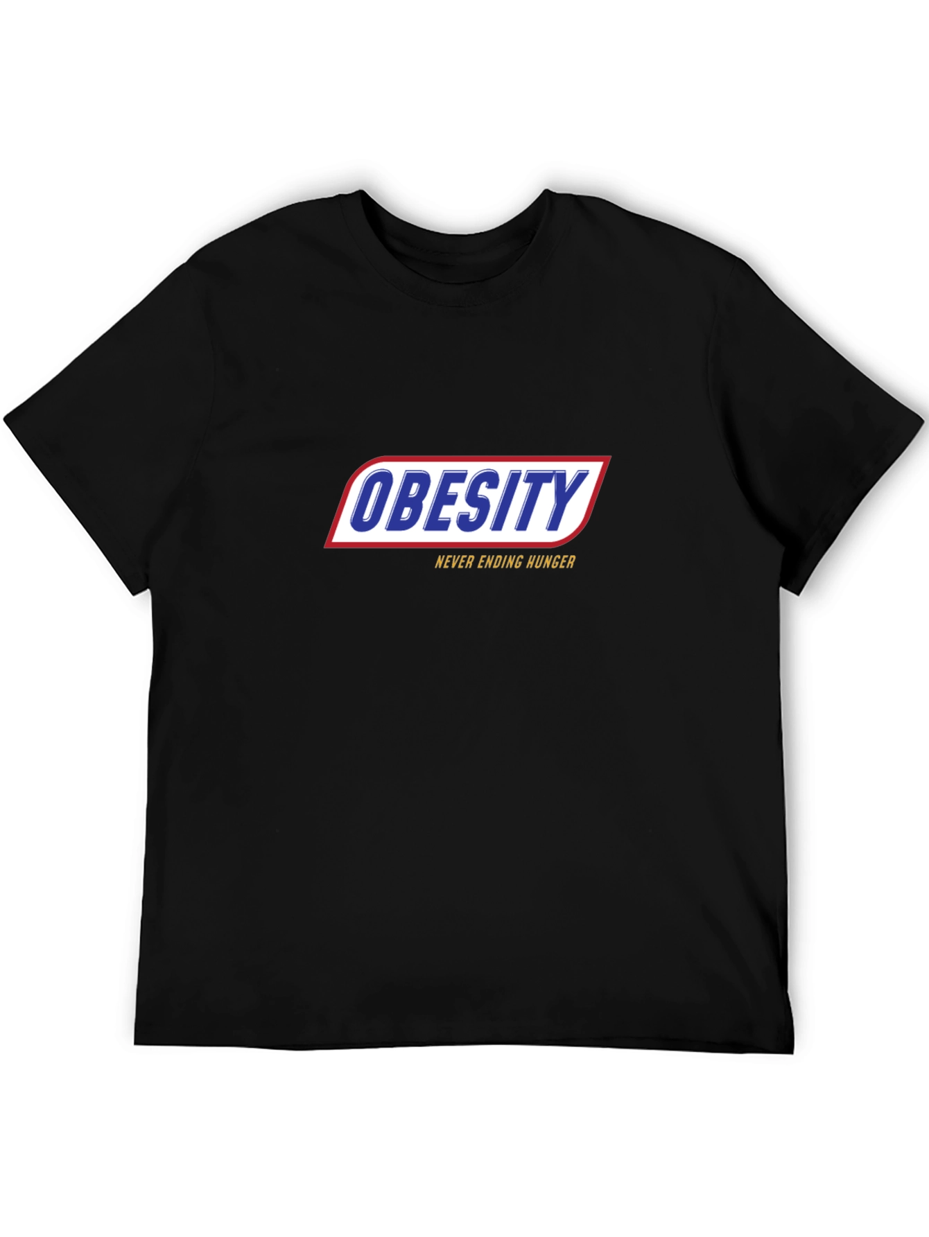 Obesity Never Ending Hunger Black T-Shirt