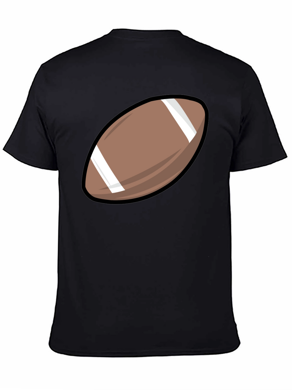 Football Graphic Tee - Black Cotton Shirt