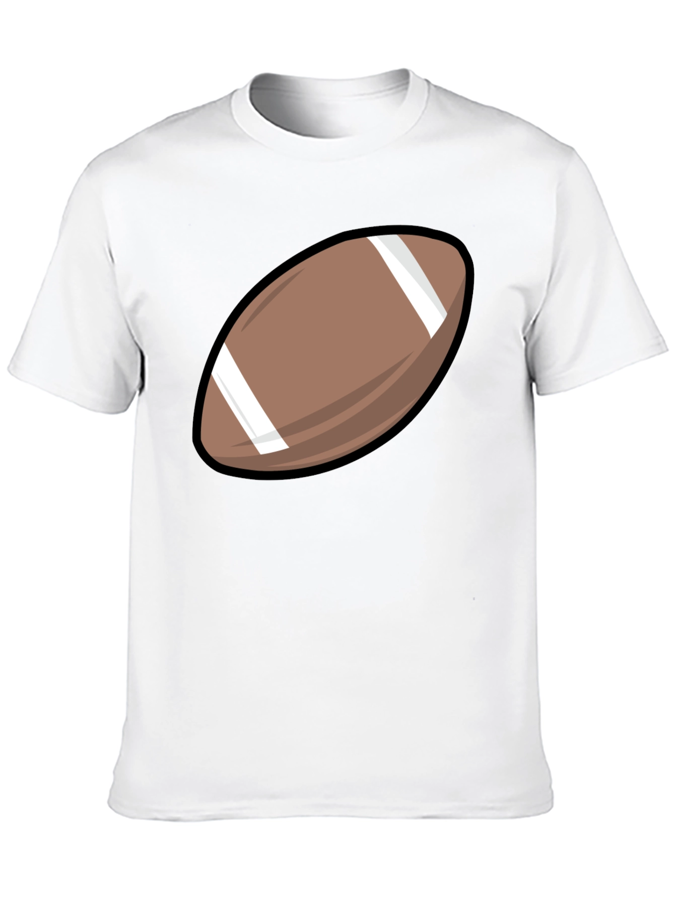 Football Graphic Tee - Black Cotton Shirt