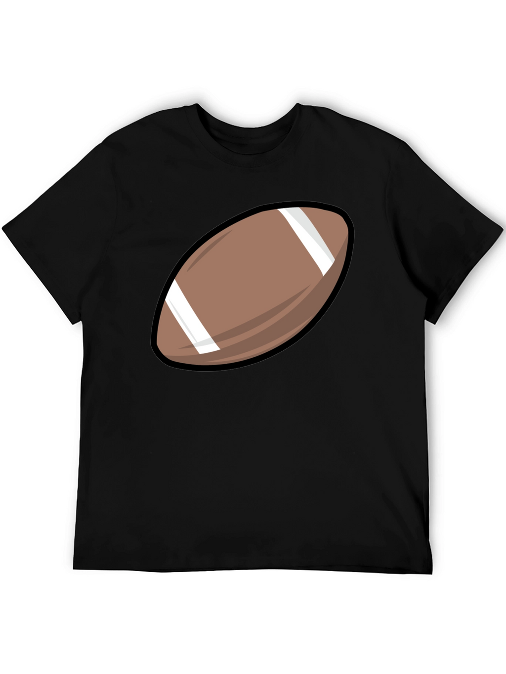 Football Graphic Tee - Black Cotton Shirt