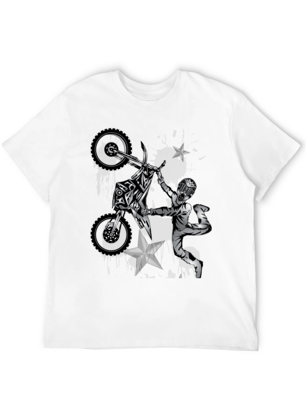 Motocross Rider Graphic Black T-Shirt