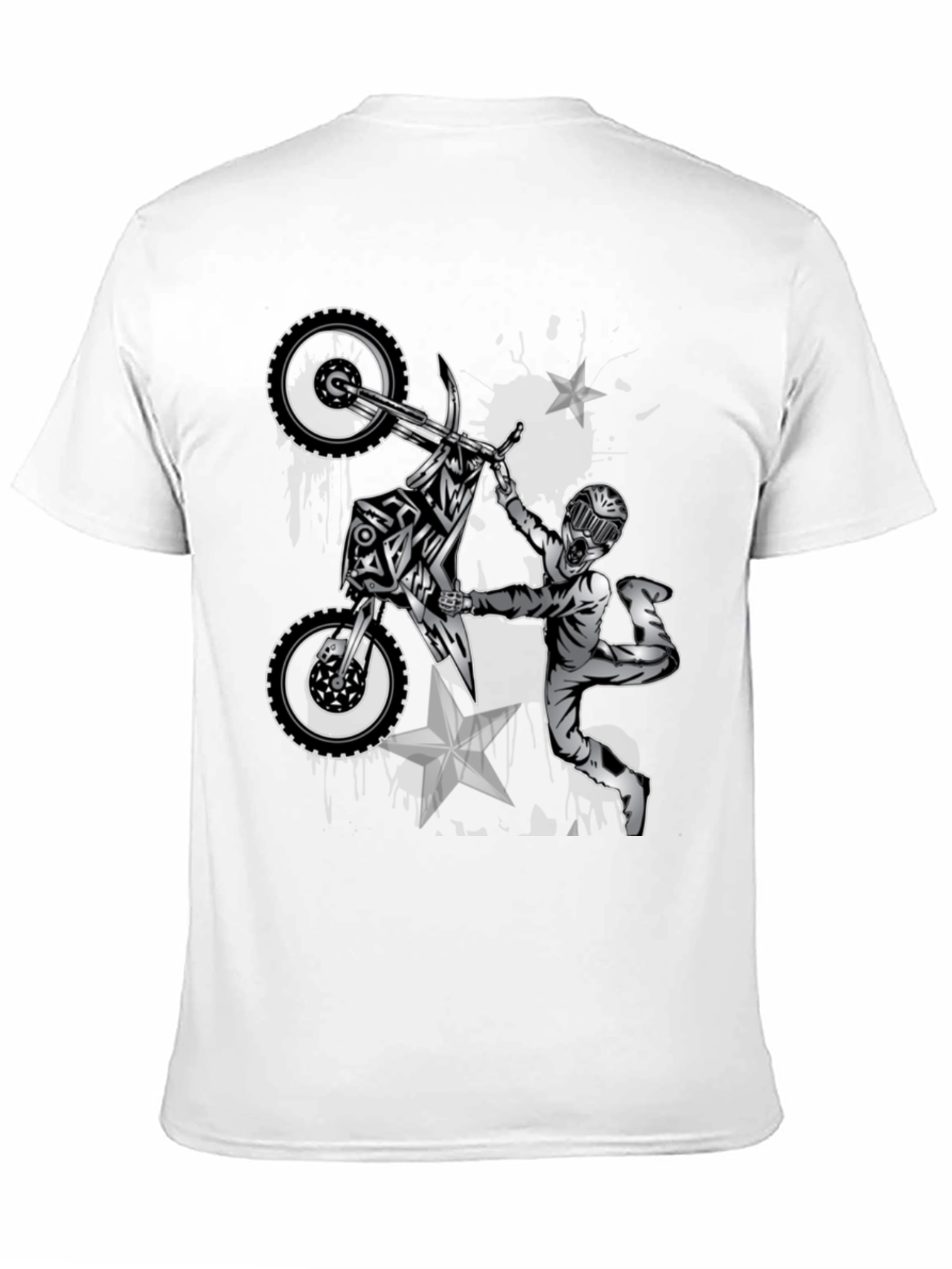 Motocross Rider Graphic Black T-Shirt