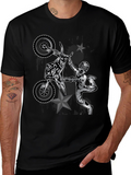 Motocross Rider Graphic Black T-Shirt