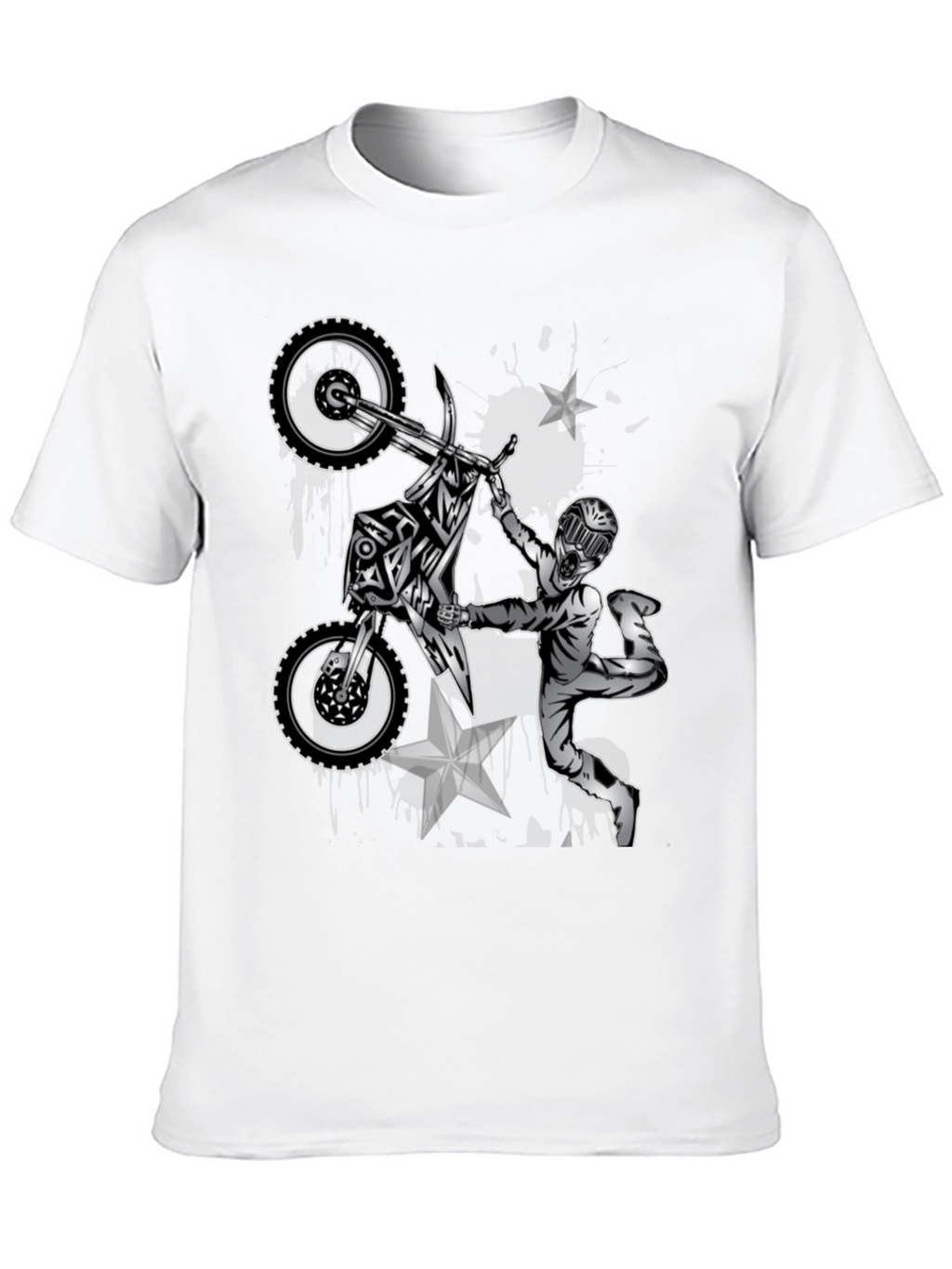 Motocross Rider Graphic Black T-Shirt