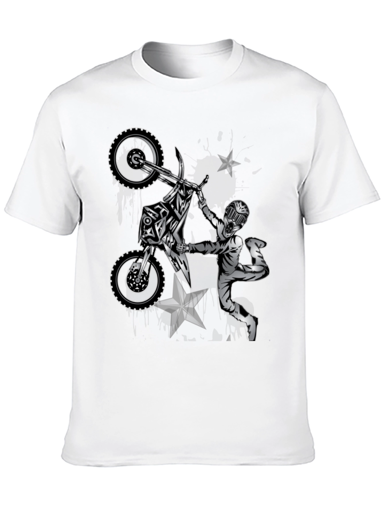 Motocross Rider Graphic Black T-Shirt