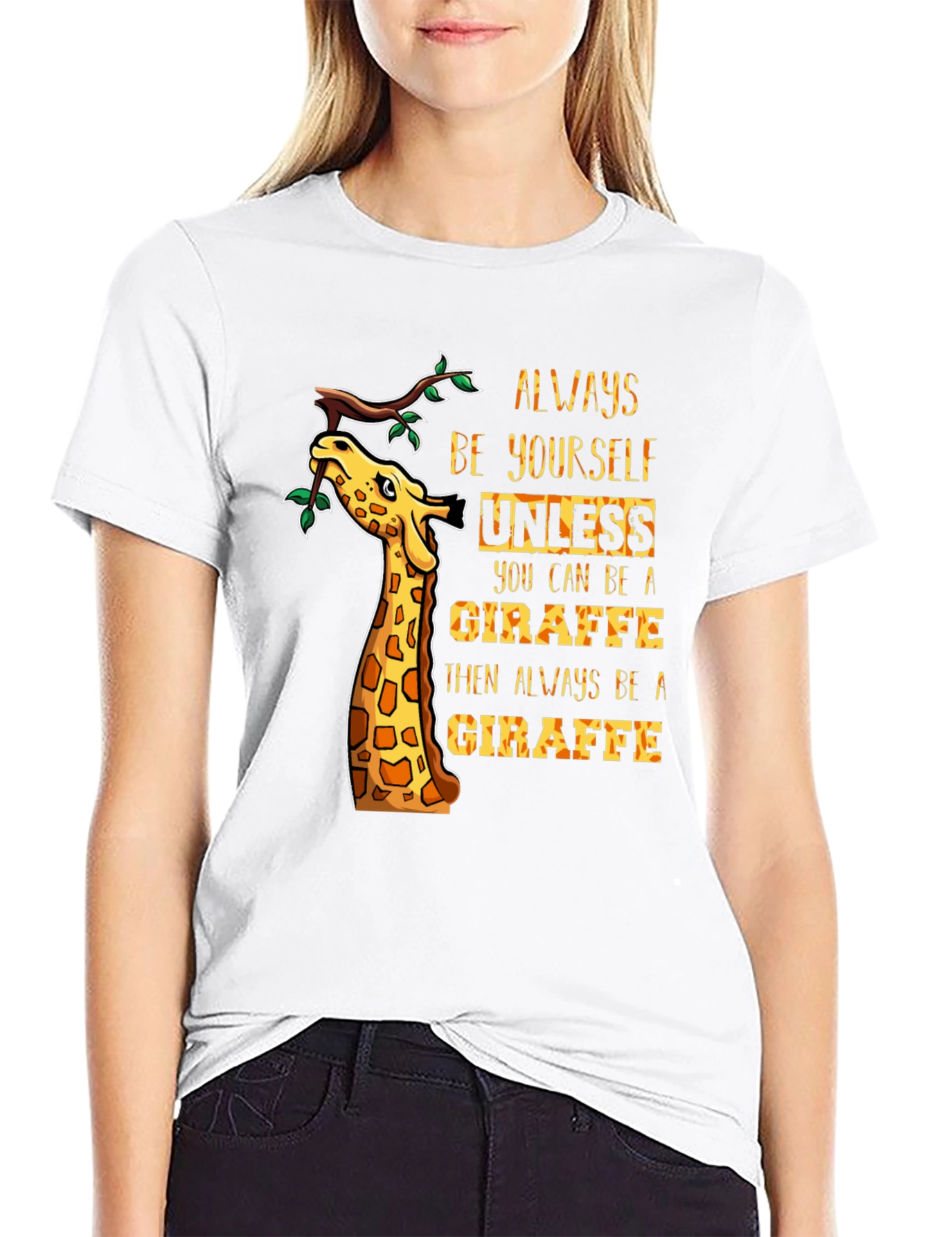 Always Be Yourself Giraffe Graphic Tee