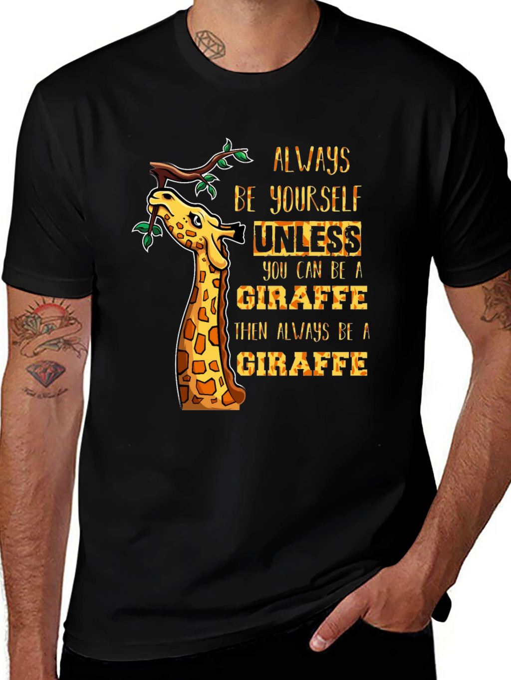 Always Be Yourself Giraffe Graphic Tee