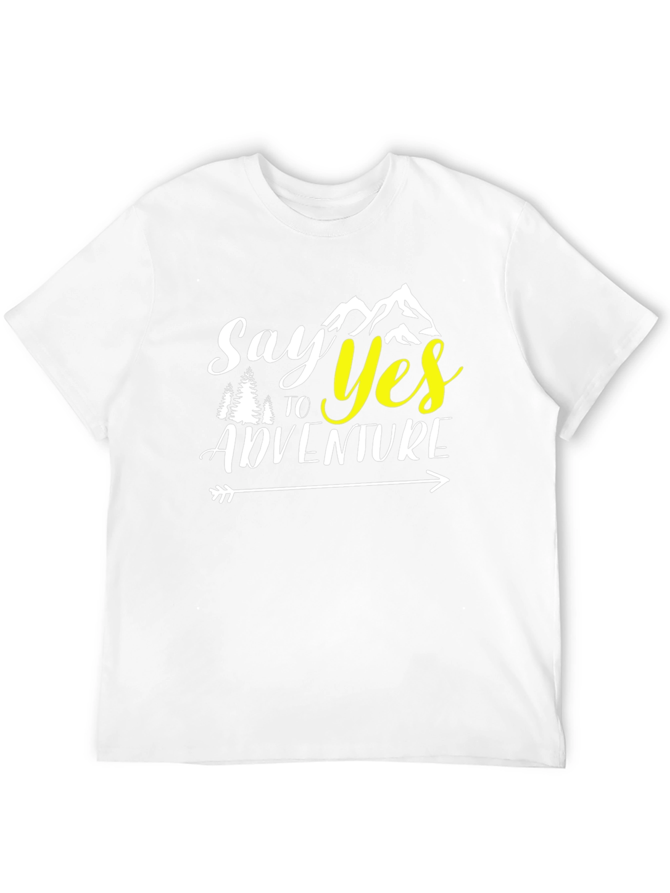 Say Yes to Adventure Black Graphic T-Shirt