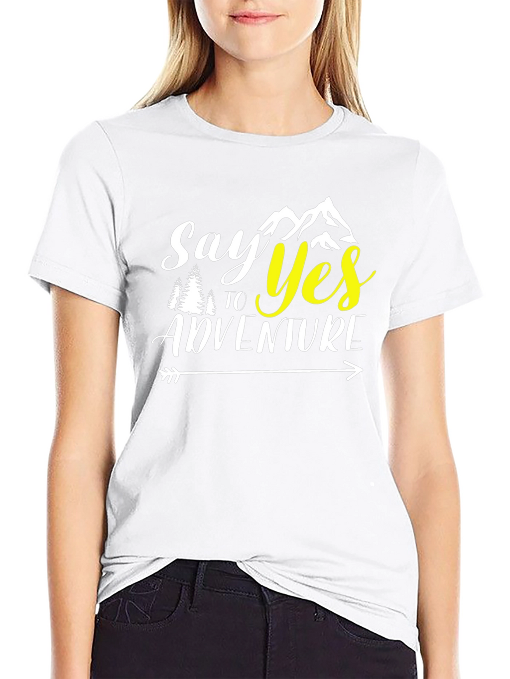 Say Yes to Adventure Black Graphic T-Shirt
