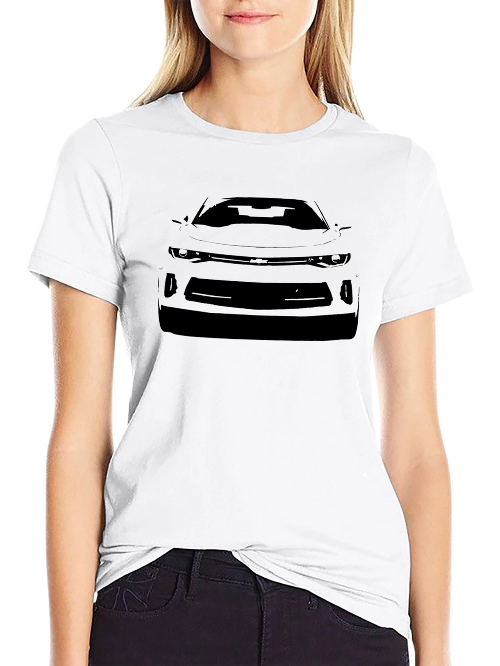 Sleek Black Car Graphic Tee - Modern Automotive Style