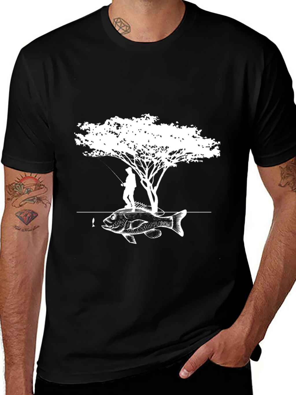 Fisherman & Fish Graphic Tee