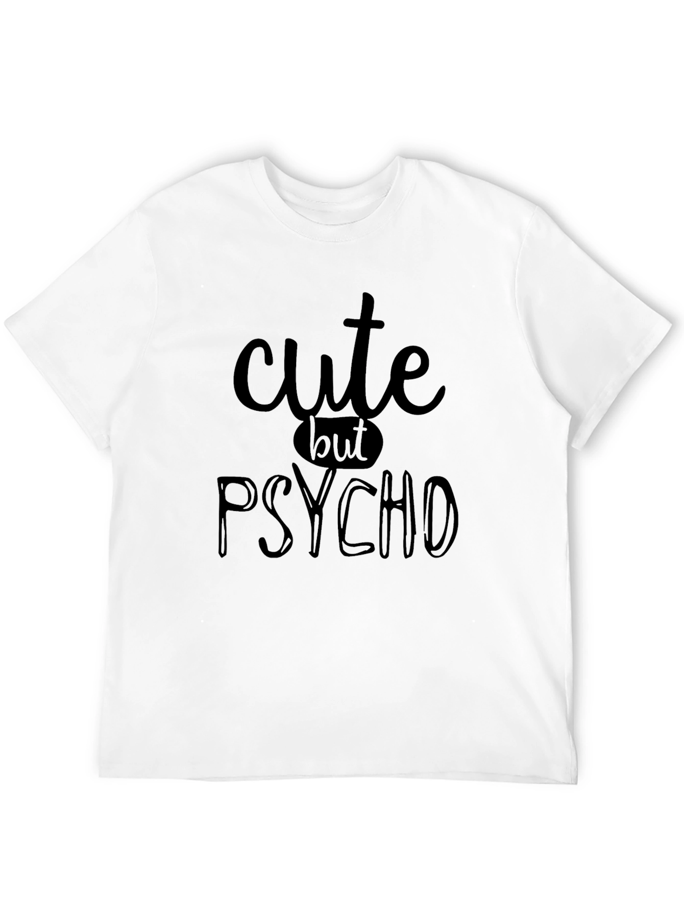 Cute But Psycho Black Graphic Tee