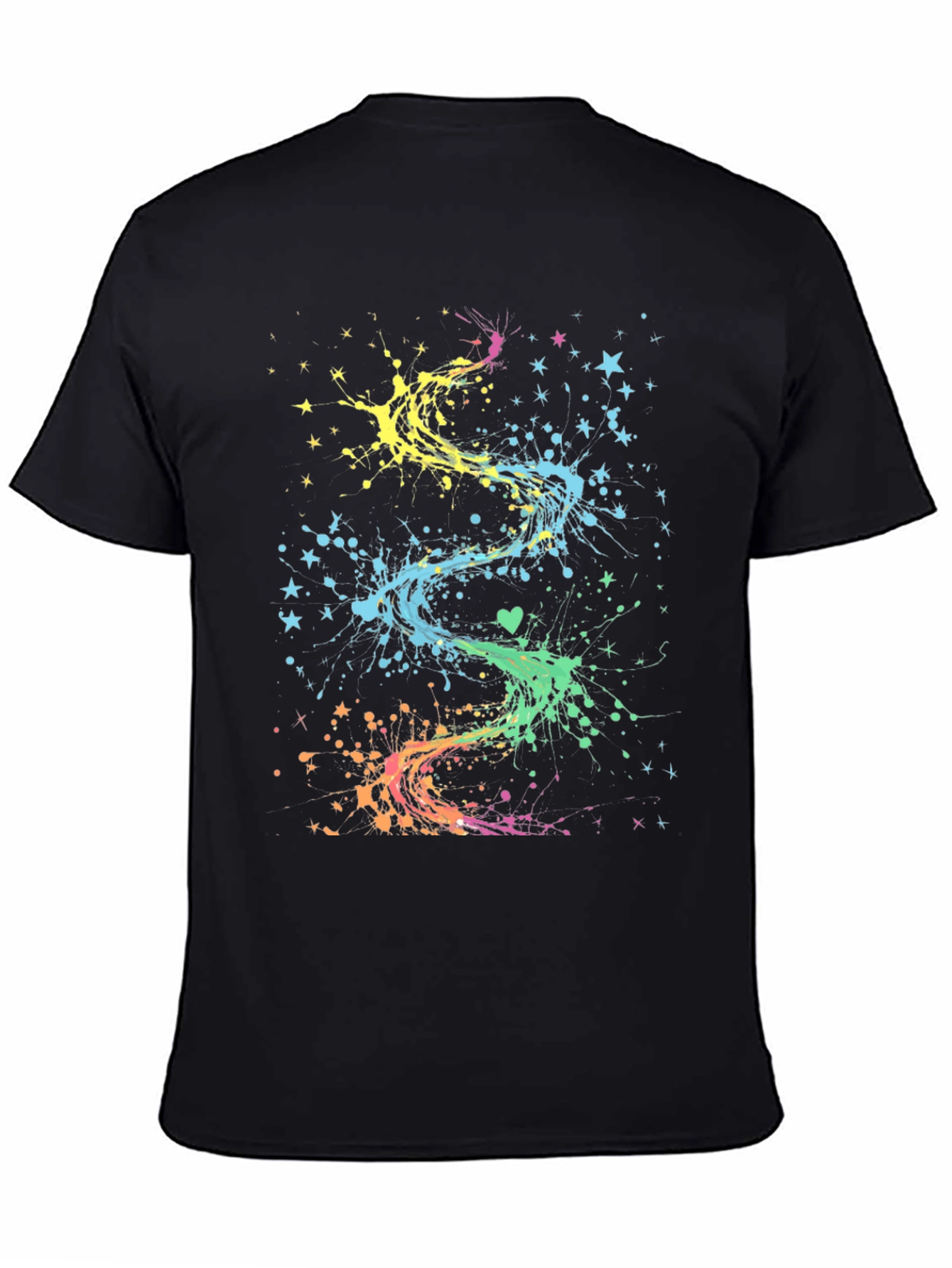 Colorful Starburst Graphic Tee - Unique Design