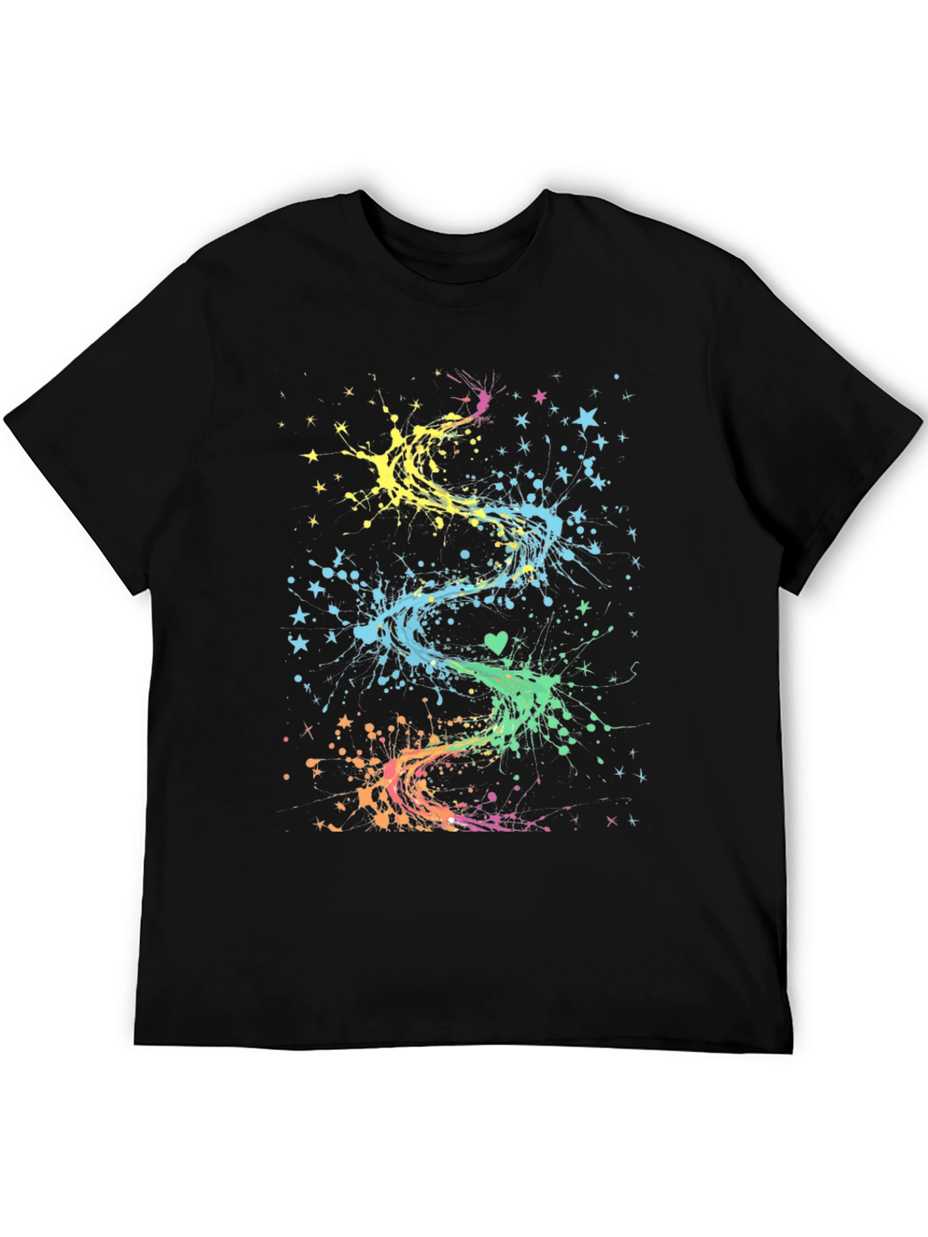 Colorful Starburst Graphic Tee - Unique Design