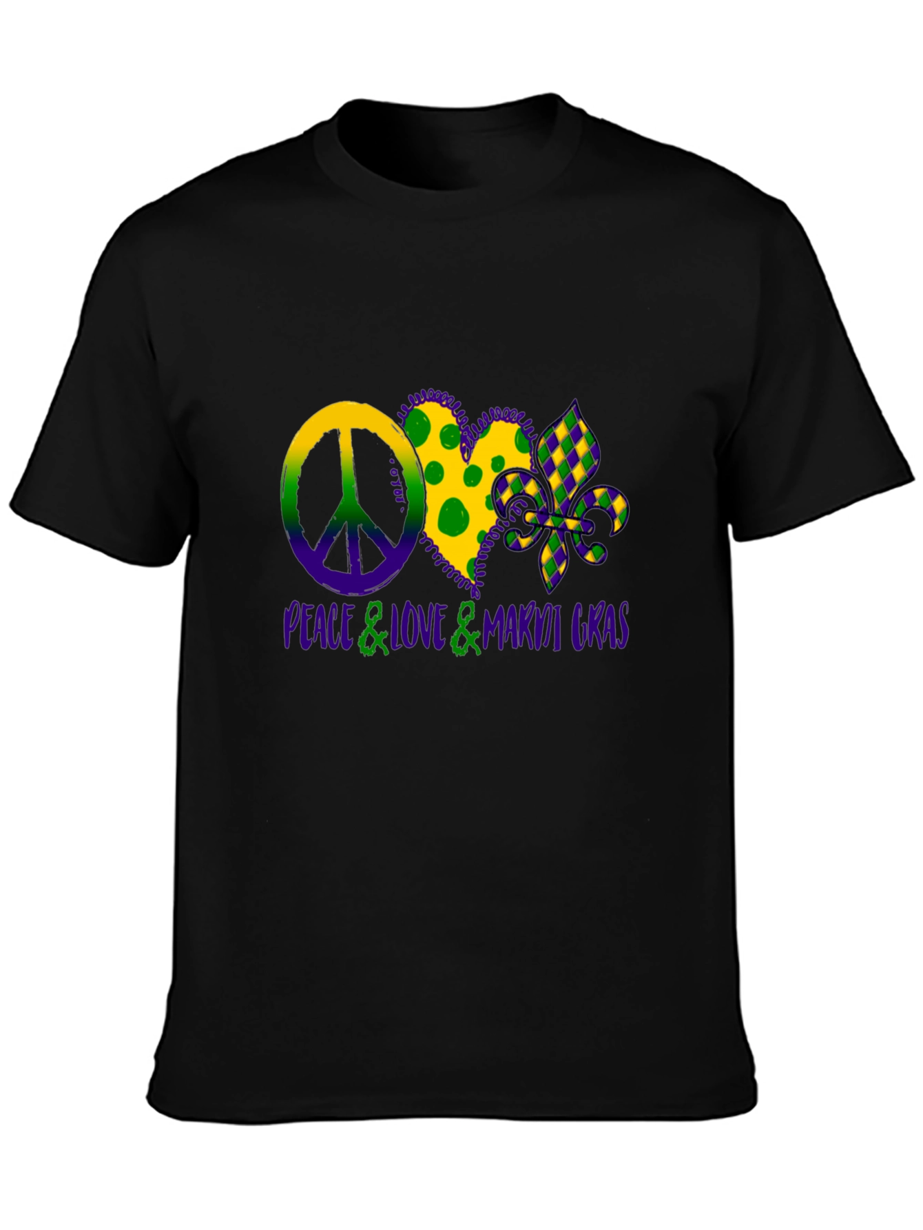 Peace Love Mardi Gras T-Shirt