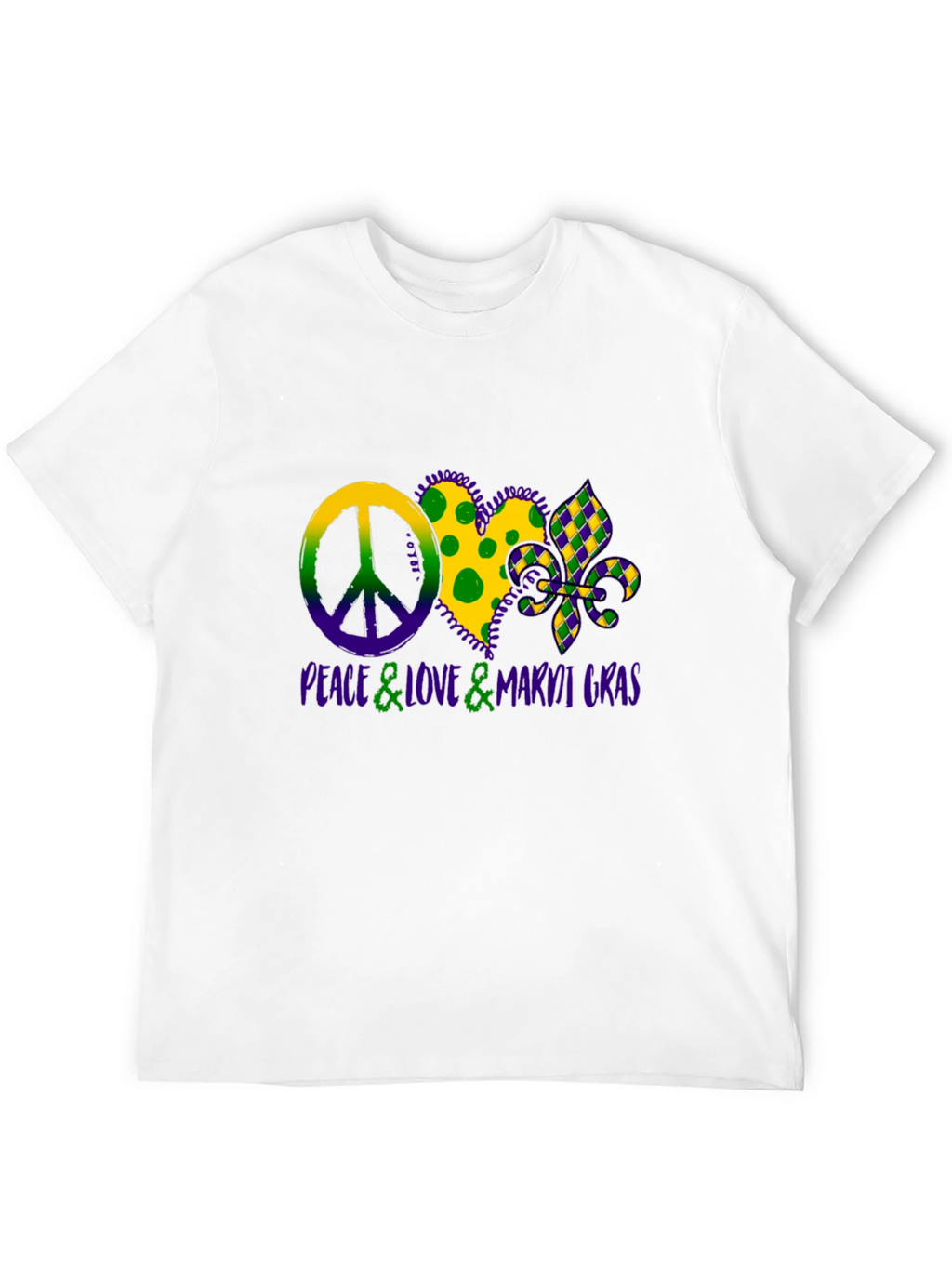 Peace Love Mardi Gras T-Shirt