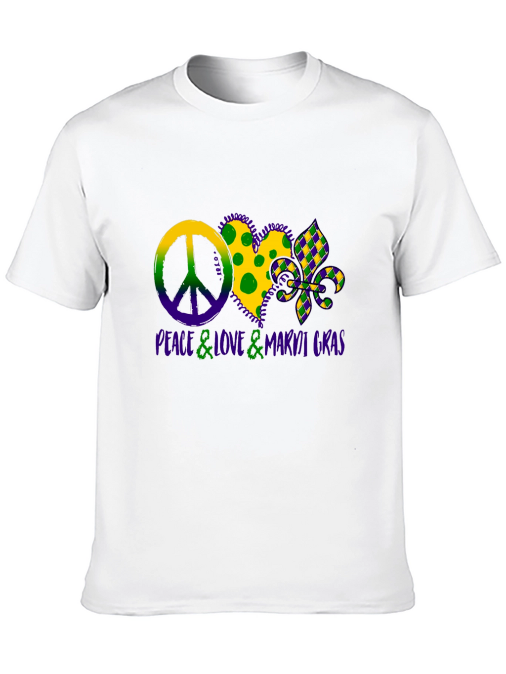 Peace Love Mardi Gras T-Shirt