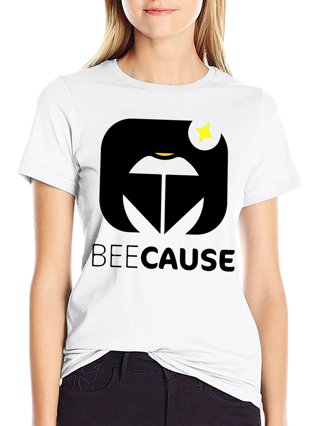 BeeCause Graphic T-Shirt - Black Modern Design