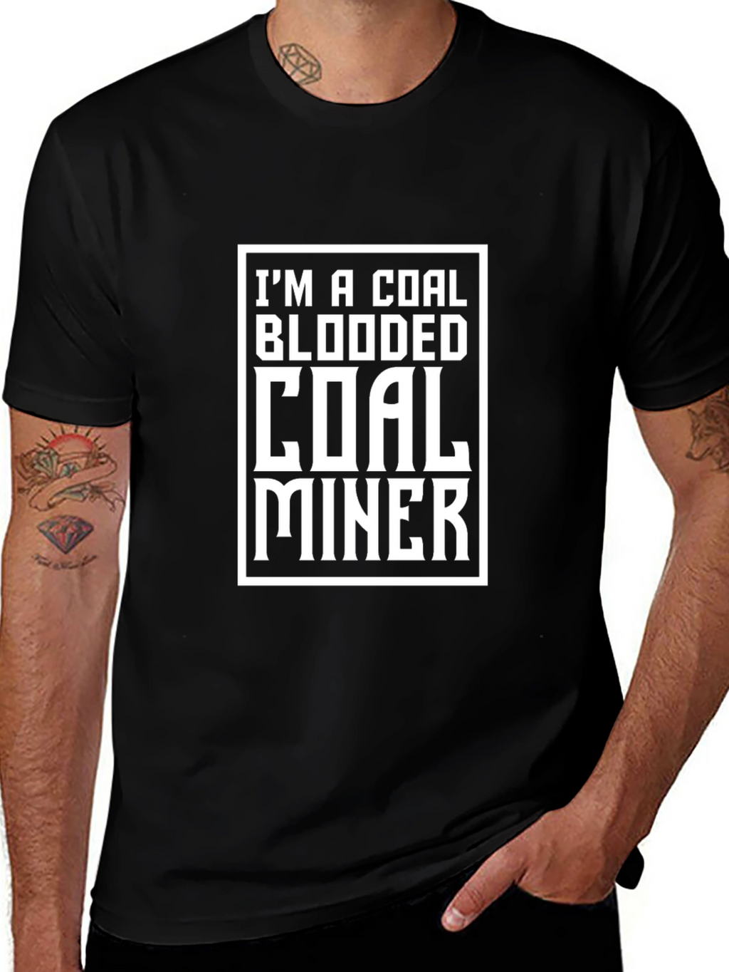 Coal Blooded Coal Miner Graphic T-Shirt