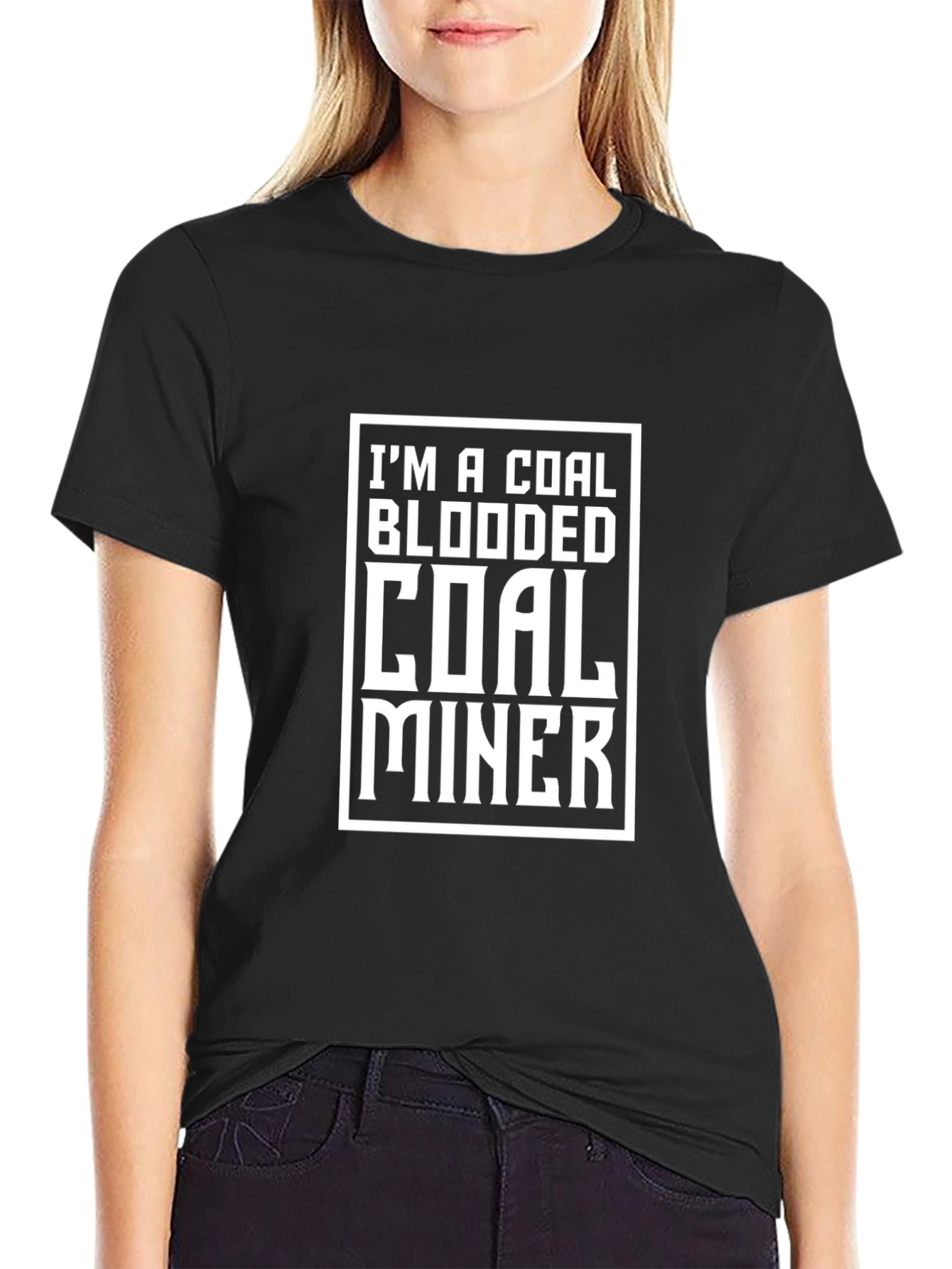 Coal Blooded Coal Miner Graphic T-Shirt