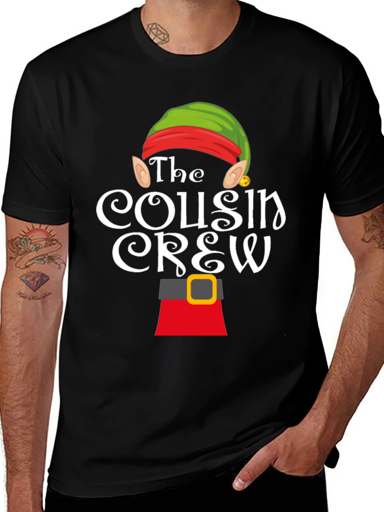 Cousin Crew Elf Shirt - Holiday Family Matching Tee