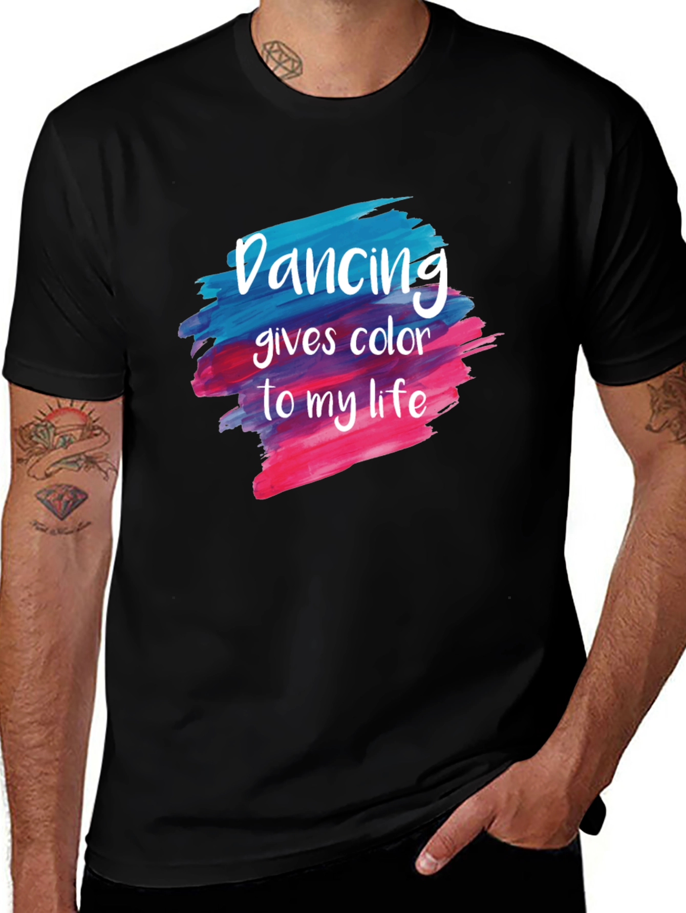 Dancing Gives Color to My Life Black T-Shirt