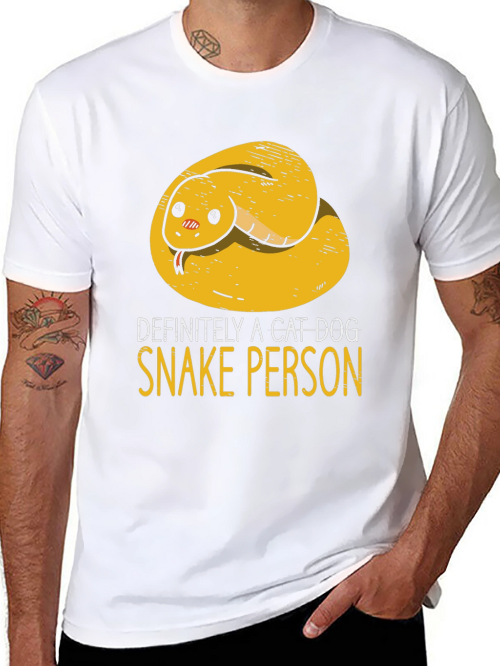Definitely A Cat Dog Snake Person T-Shirt