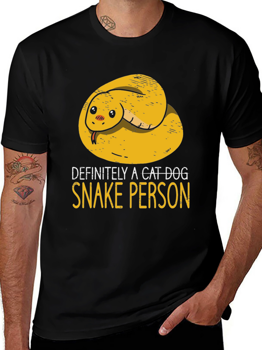 Definitely A Cat Dog Snake Person T-Shirt