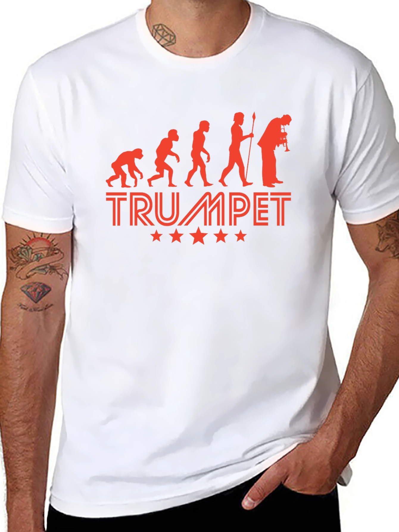 Trumpet Evolution T-Shirt - Music Lover Tee