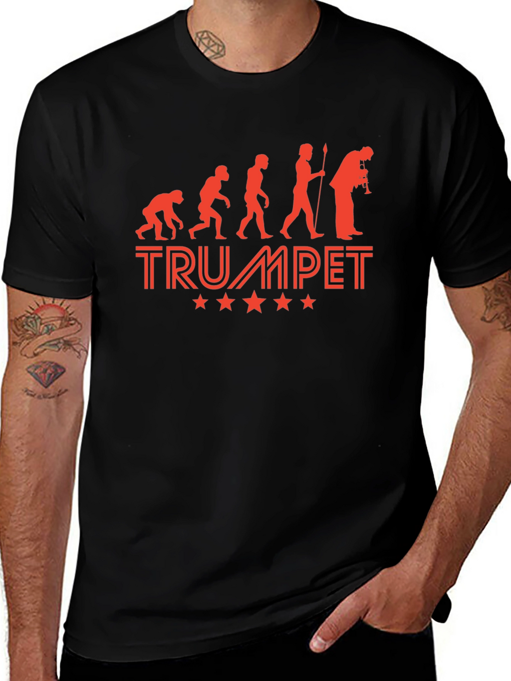 Trumpet Evolution T-Shirt - Music Lover Tee