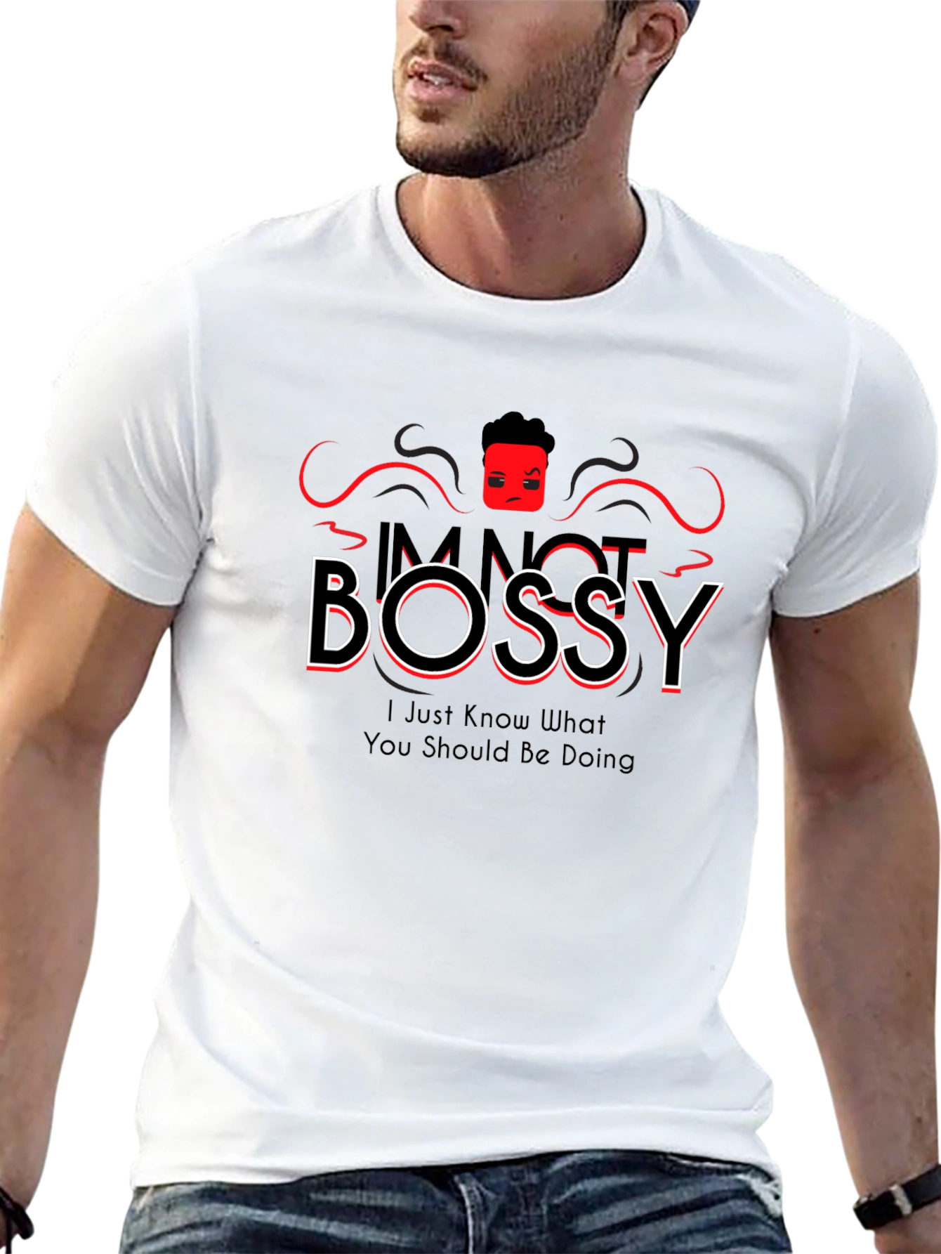 Im Not Bossy Black Graphic Tee