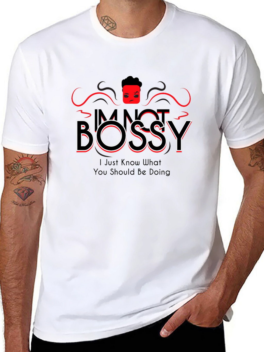 Im Not Bossy Black Graphic Tee
