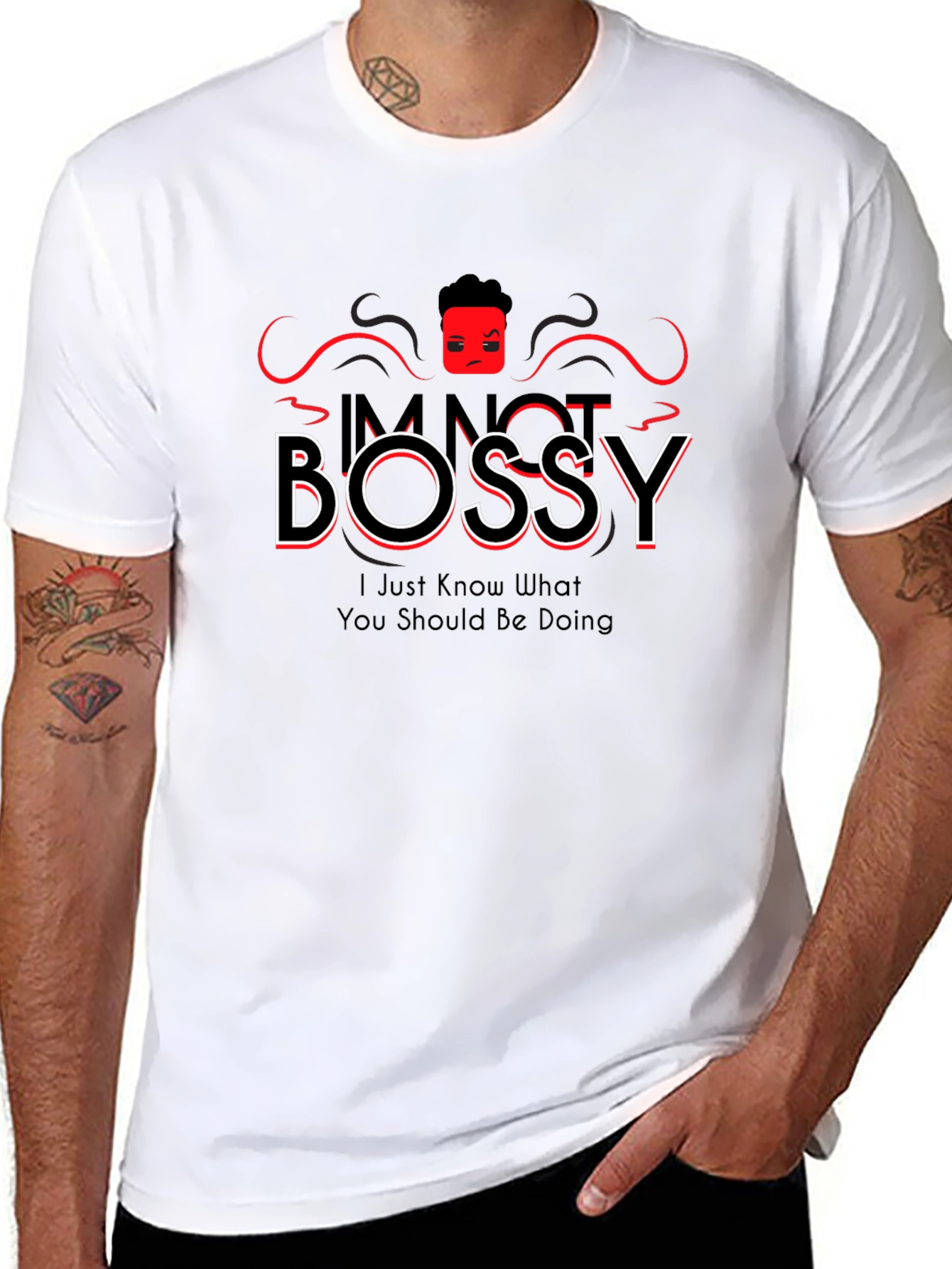 Im Not Bossy Black Graphic Tee