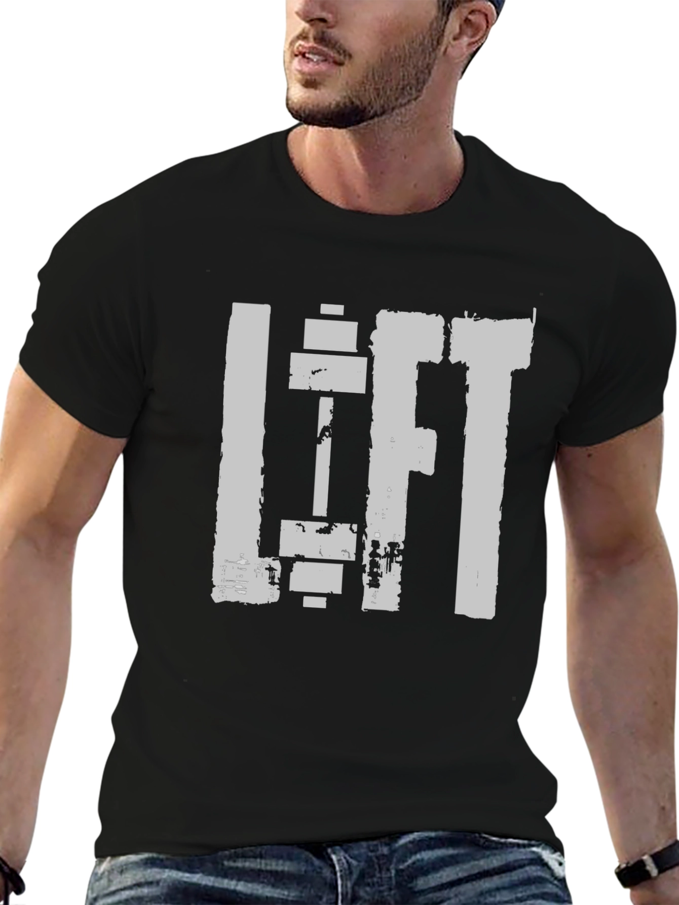 Lift Gym T-Shirt - Black Cotton Workout Tee