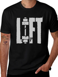 Lift Gym T-Shirt - Black Cotton Workout Tee