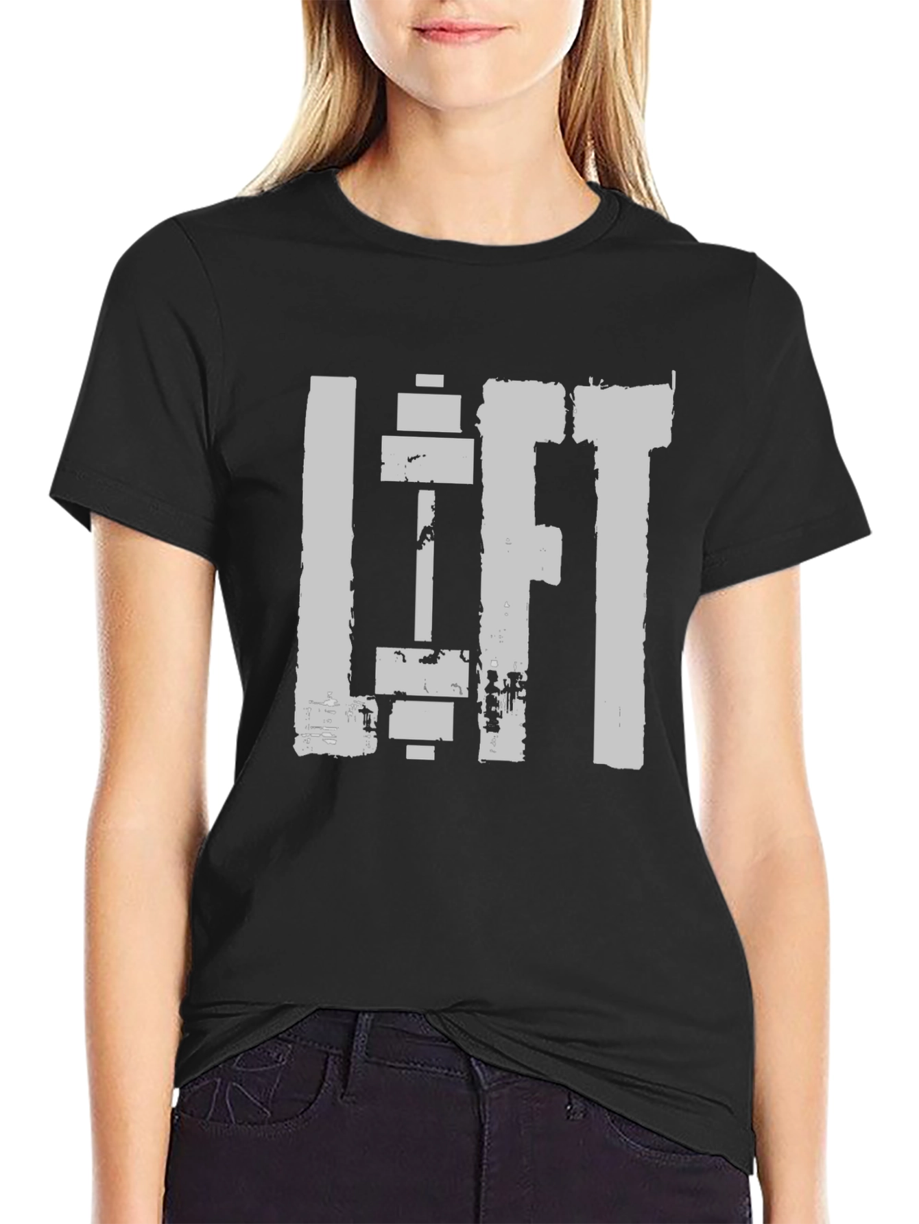 Lift Gym T-Shirt - Black Cotton Workout Tee