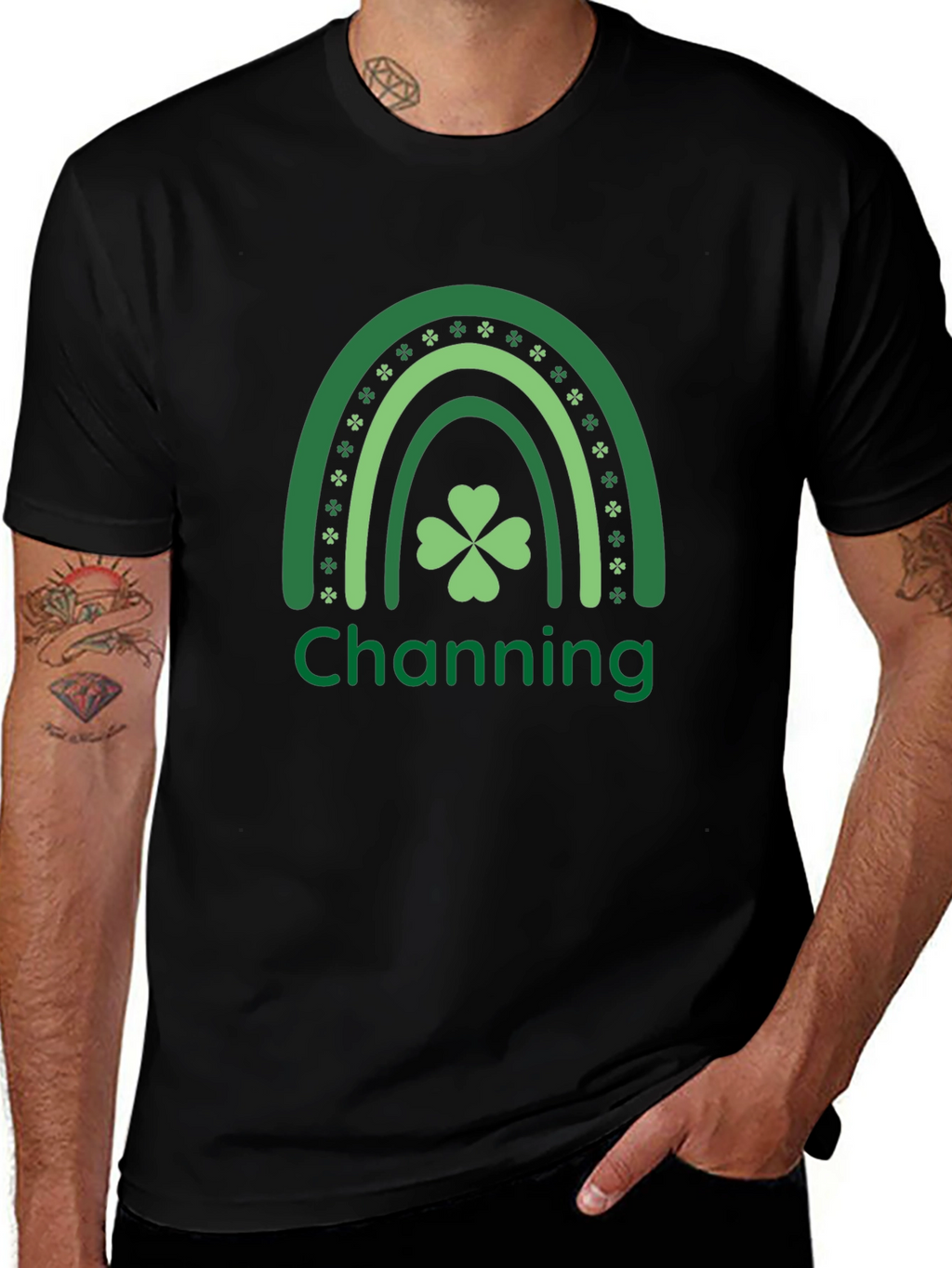 Channing St. Patricks Day Rainbow Shamrock T-Shirt