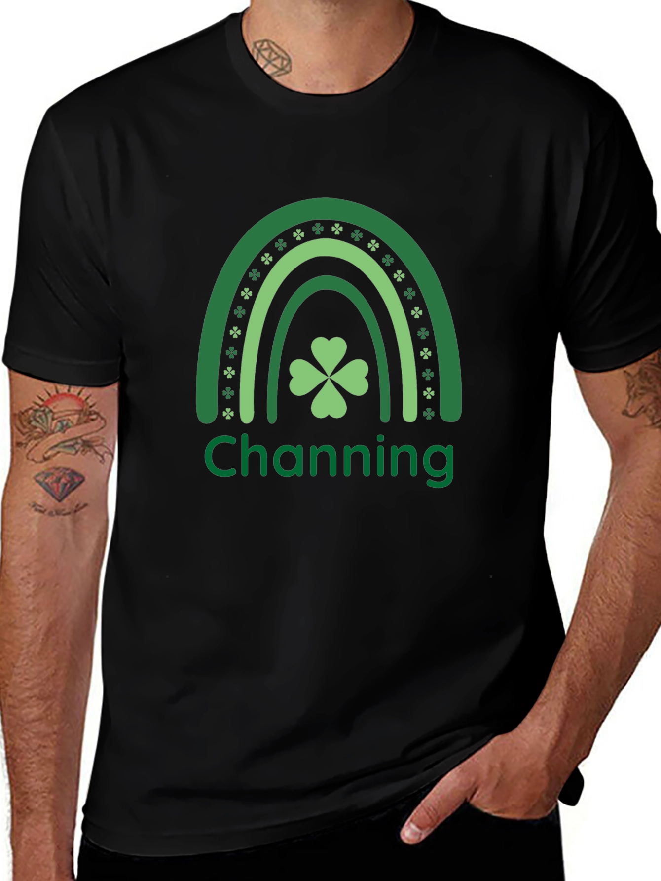Channing St. Patricks Day Rainbow Shamrock T-Shirt