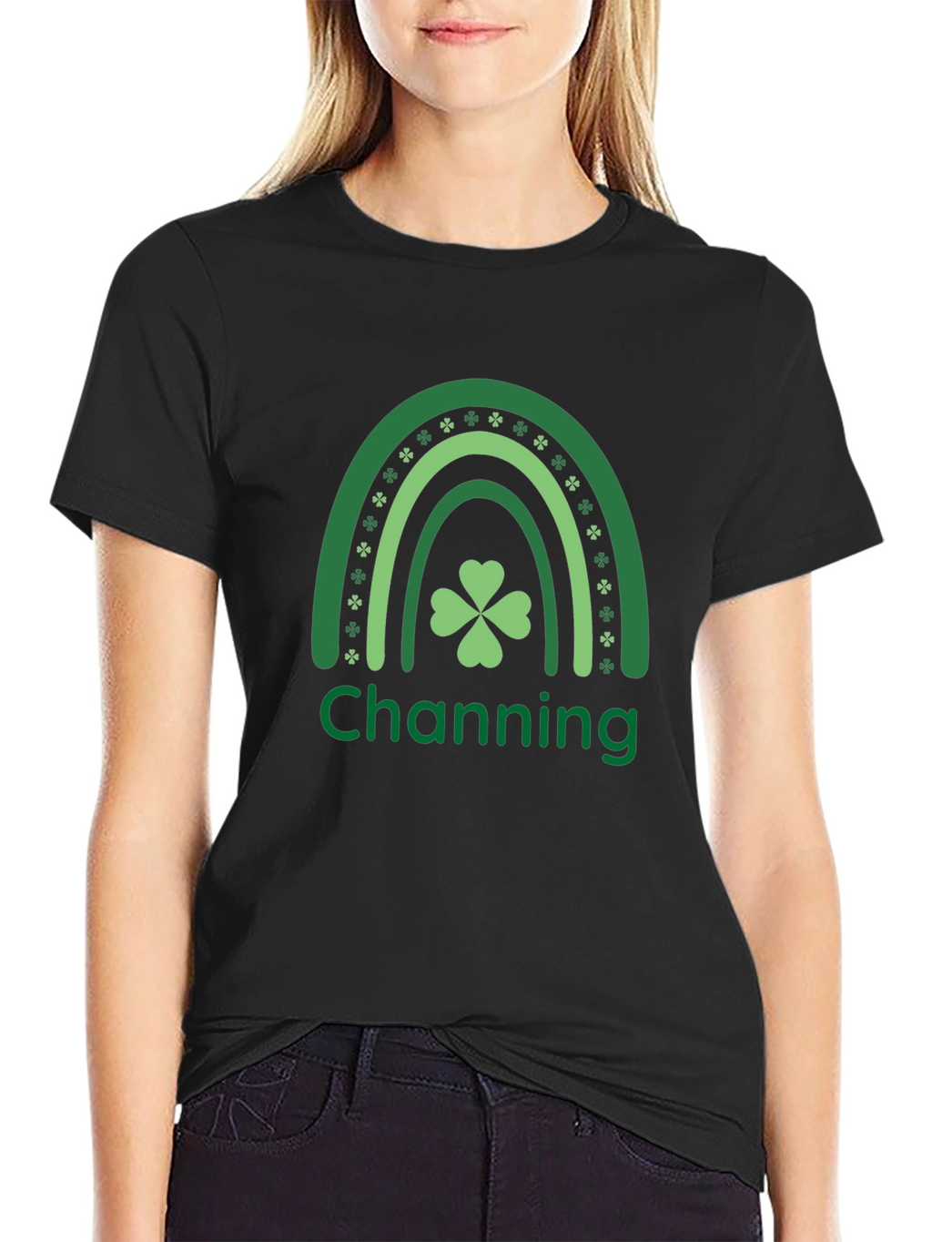 Channing St. Patricks Day Rainbow Shamrock T-Shirt